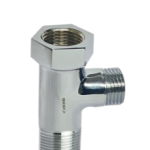 Viking Brass Tee Connector | 15mm (1/2") Inner & Outer Thread | Polished CP Finish | Multi-Functional 3-Way Pipe Fitting