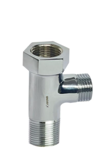 Viking Brass Tee Connector | 15mm (1/2") Inner & Outer Thread | Polished CP Finish | Multi-Functional 3-Way Pipe Fitting