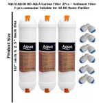AQUALIQUID RO Pre Carbon Filter, Sediment Filter, Post Carbon Filter and Elbow, Inline Filter Set for All RO Water Purif